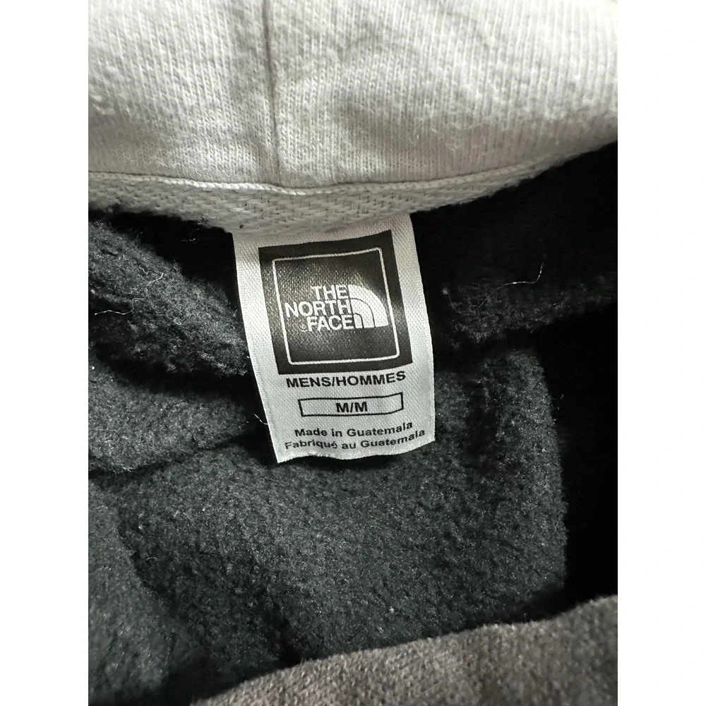 North Face Hoodie Mens Medium‎ Black Red Blue Pullover Sweatshirt Logo Graphic